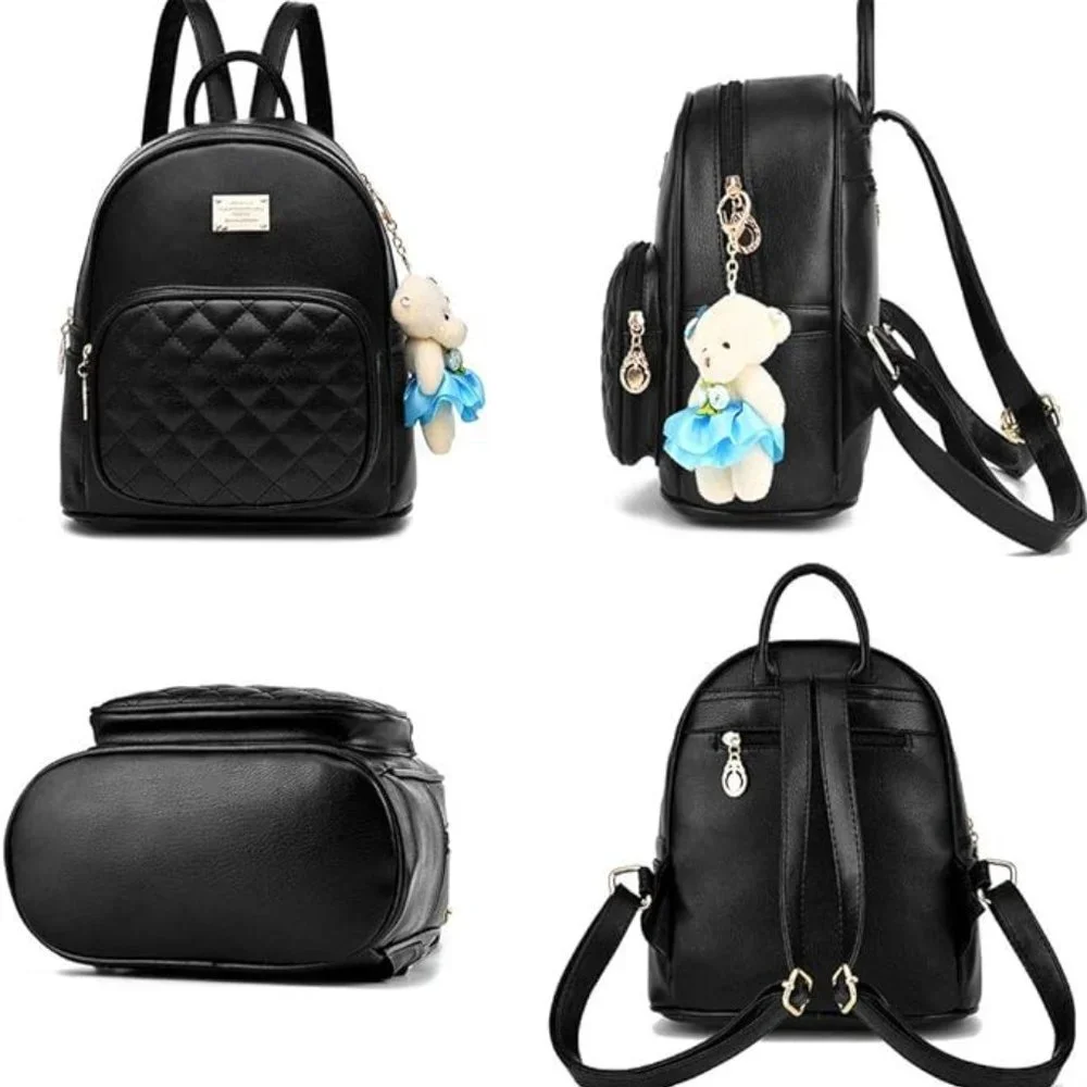 Leather Backpack Purse Satchel School Bags Cinnamon